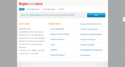 Desktop Screenshot of beginwithjava.com